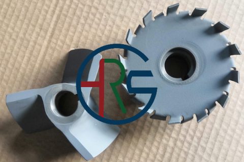分散盘桨叶喷涂碳化钨耐磨涂层
